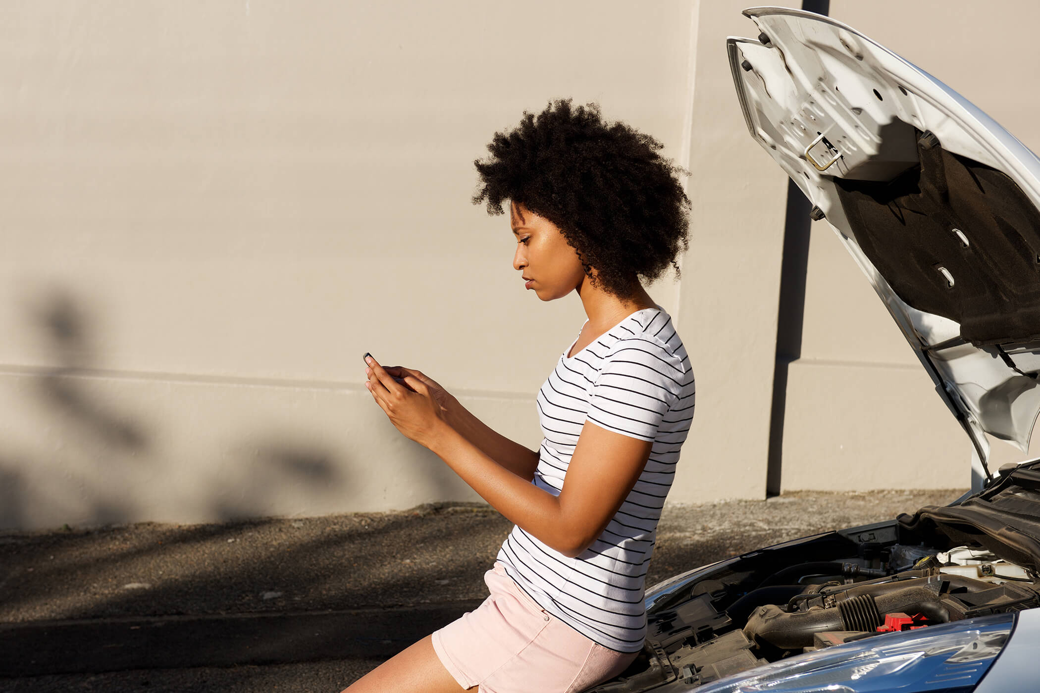 woman on phone