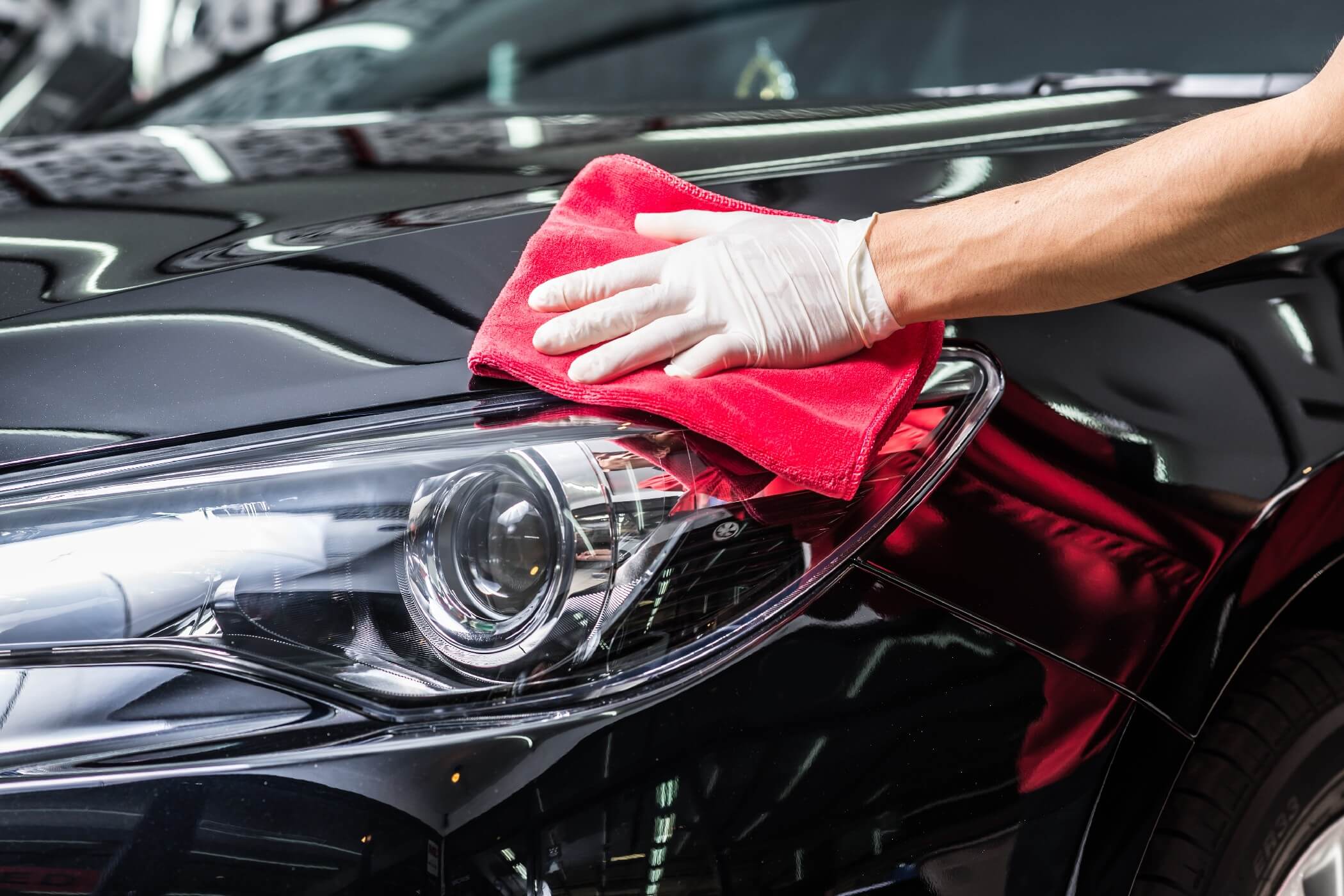 Cleaning Black Car